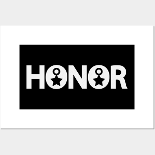 Honor being honorable text design Posters and Art